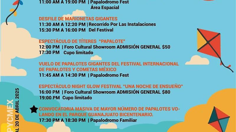 Programa - FESTIVAL DE PAPALOTES Y COMETAS